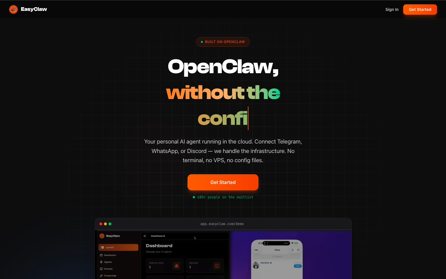 EasyClaw preview